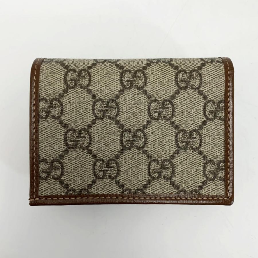 GUCCI（グッチ） 2つ折り財布 GGスプリーム 621887 ブラウン レザー