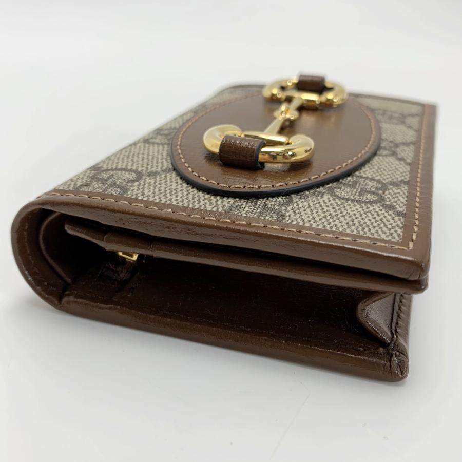 GUCCI（グッチ） 2つ折り財布 GGスプリーム 621887 ブラウン レザー