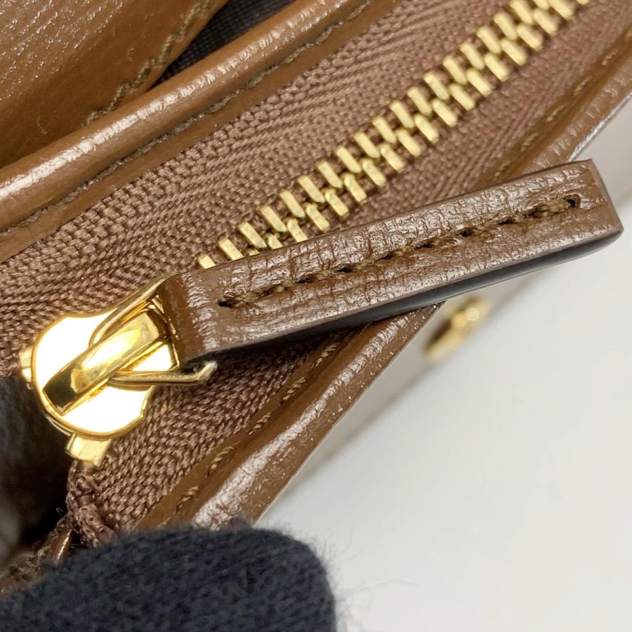 GUCCI（グッチ） 2つ折り財布 GGスプリーム 621887 ブラウン レザー