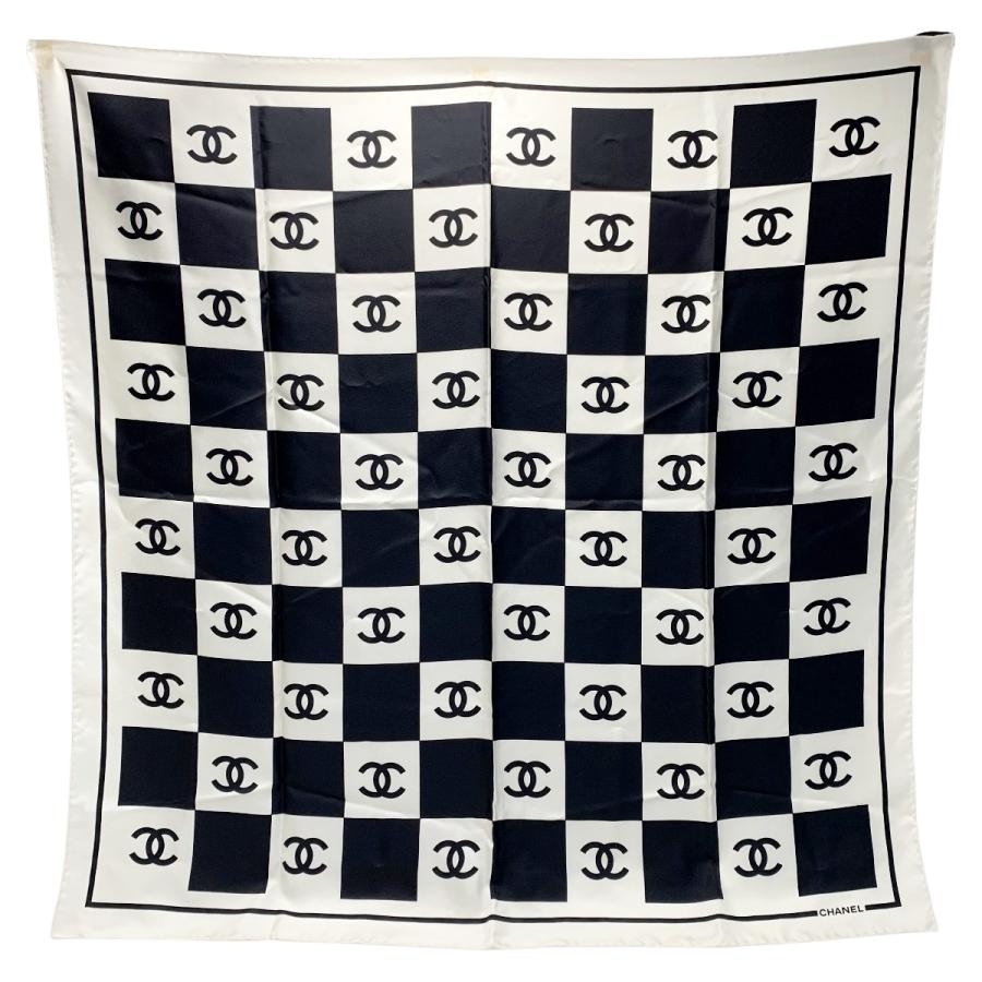 CHANEL（シャネル） ブロックチェック ココマーク ホワイト×ブラック