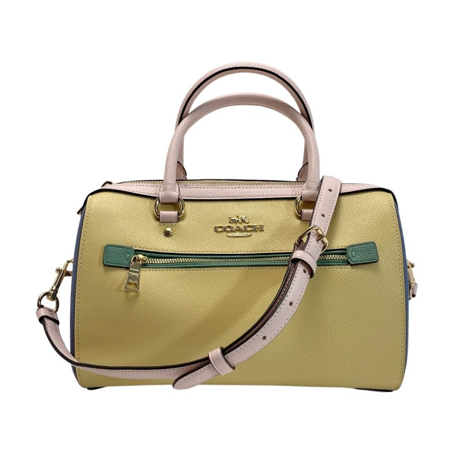 COACH（コーチ） 2WAYバッグ C3428 マルチカラー ストラップ付 レザー 