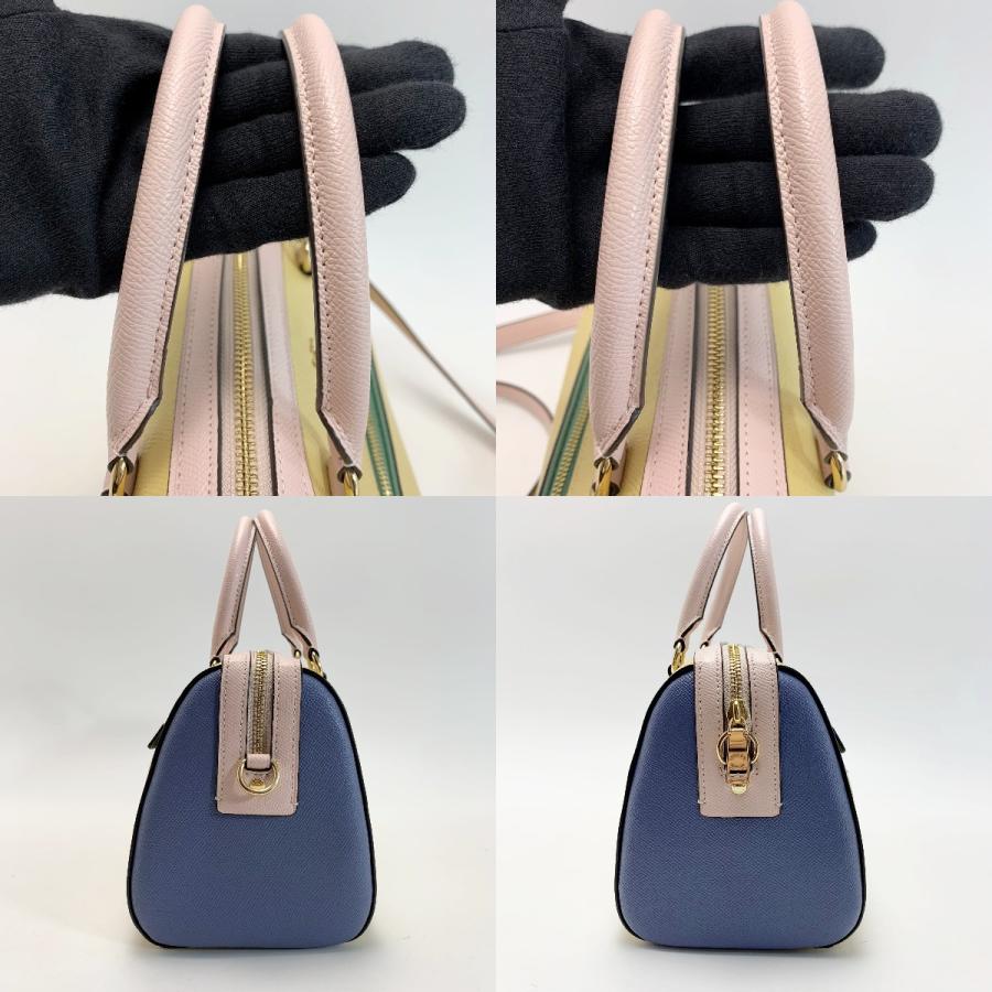 COACH（コーチ） 2WAYバッグ C3428 マルチカラー ストラップ付 レザー 
