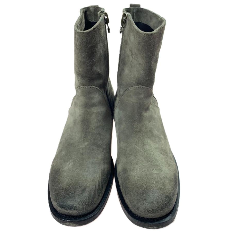 BUTTERO スウェード レザー サイド ジップ アップ B1117 グレー SIZE25