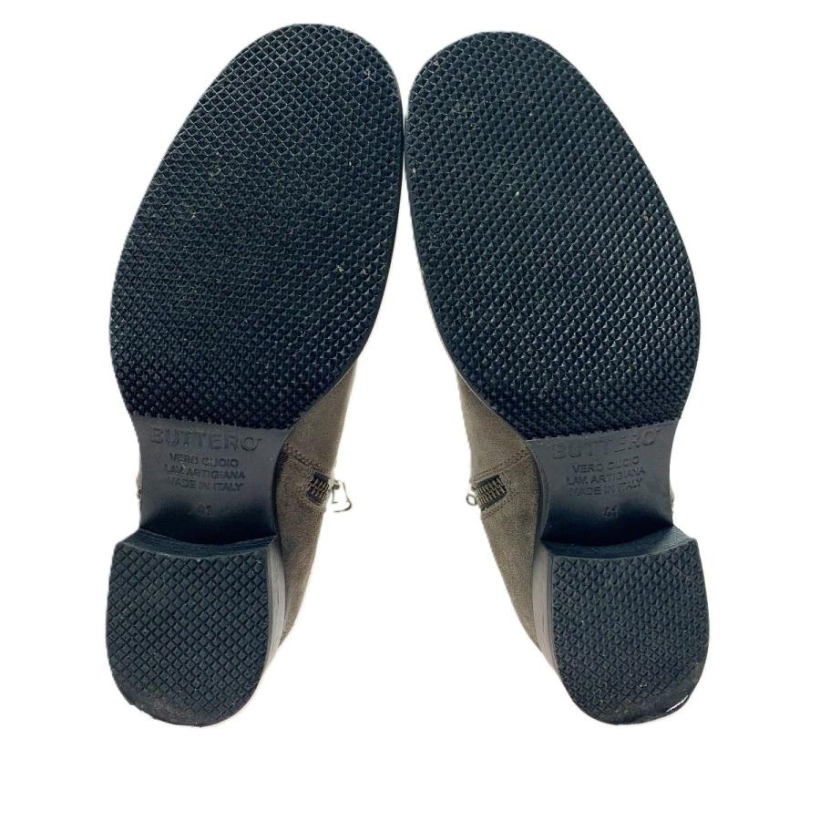 BUTTERO スウェード レザー サイド ジップ アップ B1117 グレー SIZE25