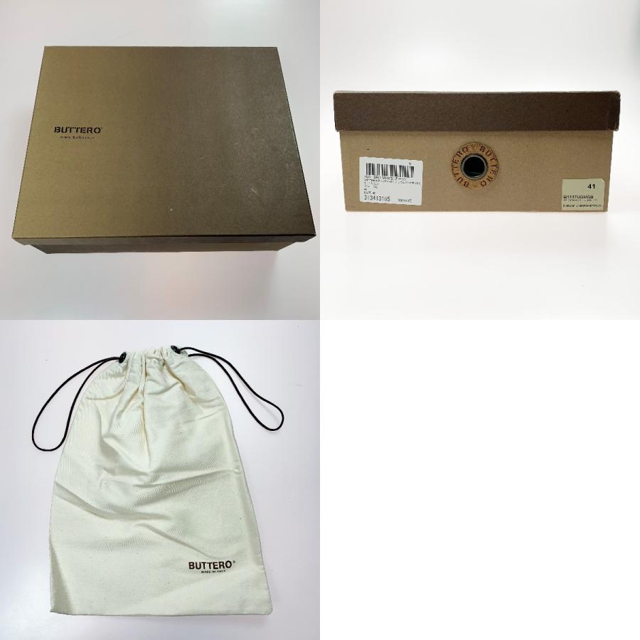 BUTTERO スウェード レザー サイド ジップ アップ B1117 グレー SIZE25