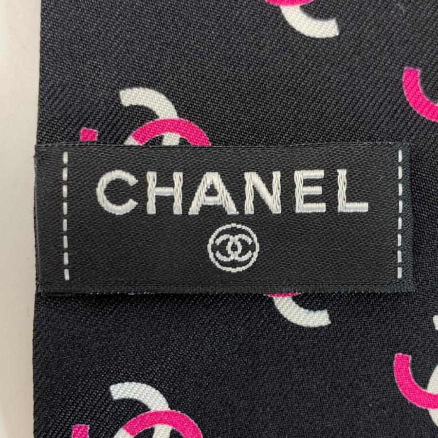 CHANEL（シャネル） ヘアバンド 細いスカーフ ツイリー ブラック