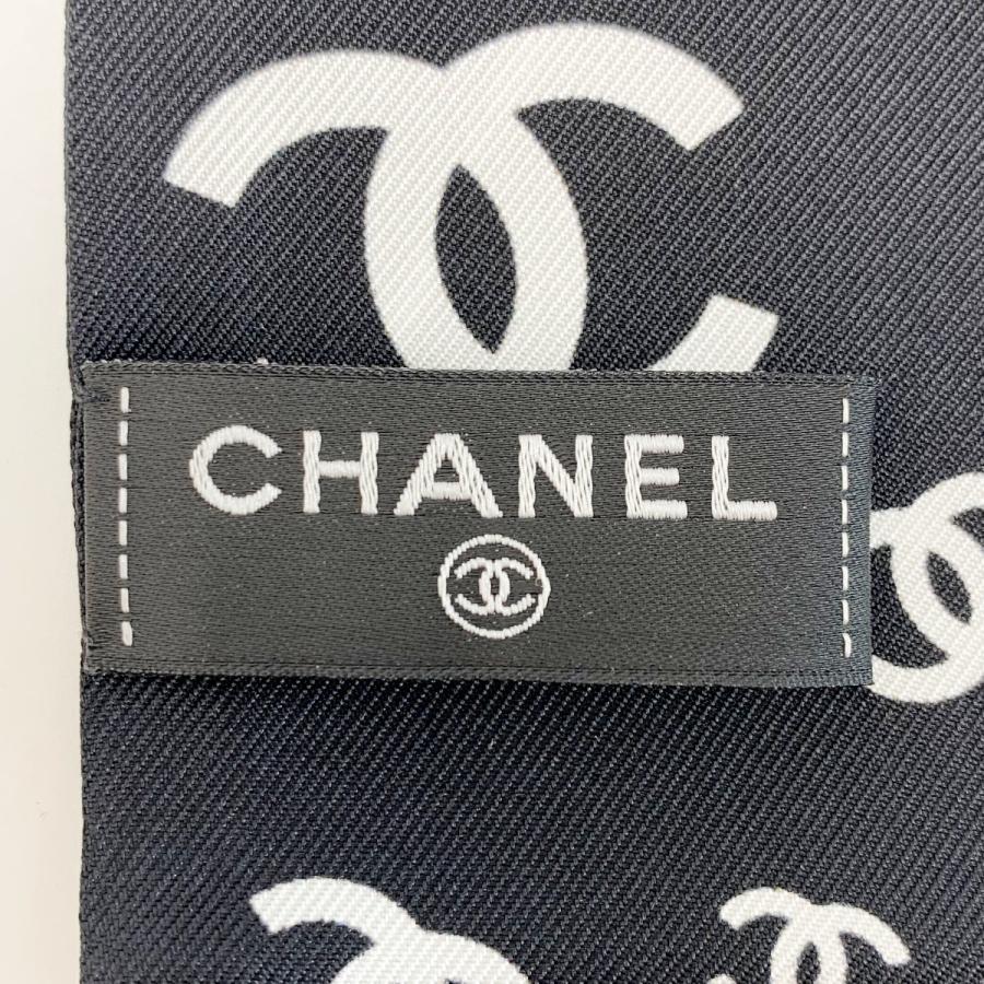 CHANEL（シャネル） ヘアバンド 細いスカーフ ツイリー ブラック