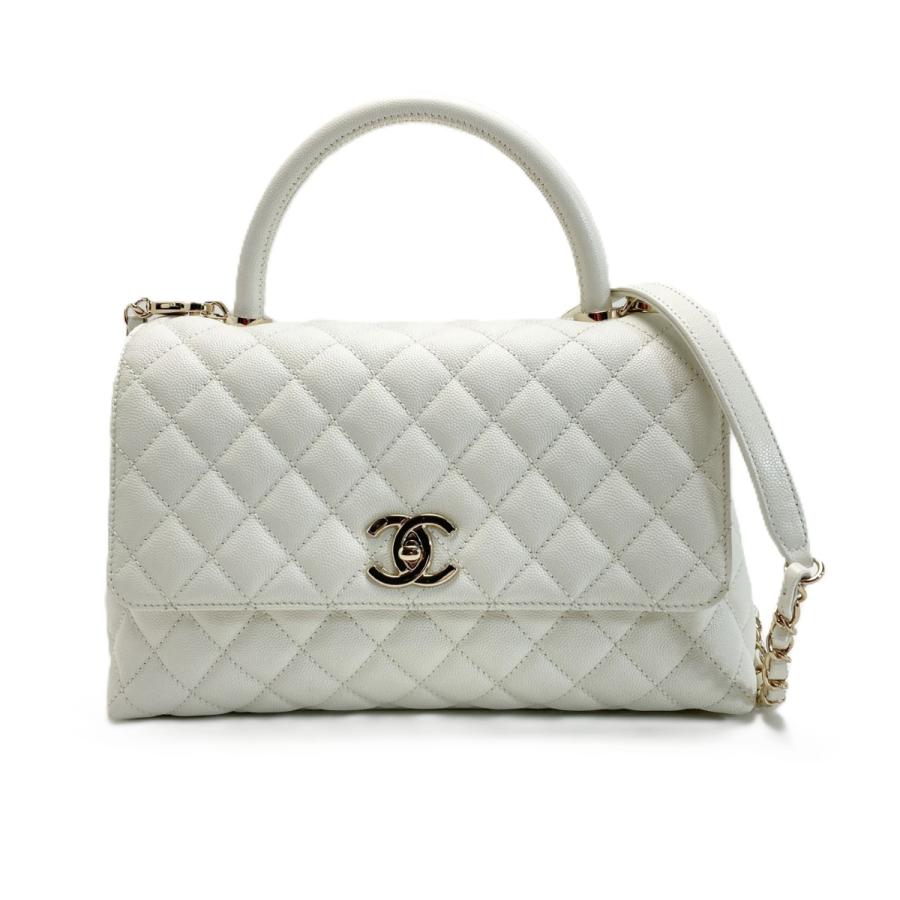 CHANEL（シャネル） ココハンドル29 マトラッセ A92991 ホワイト 2WAY 