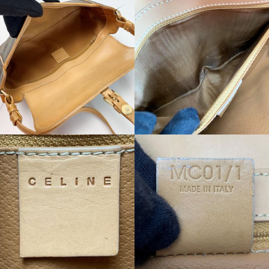 CELINE（セリーヌ） ワンショルダーバッグ マカダム柄 ブラウン 