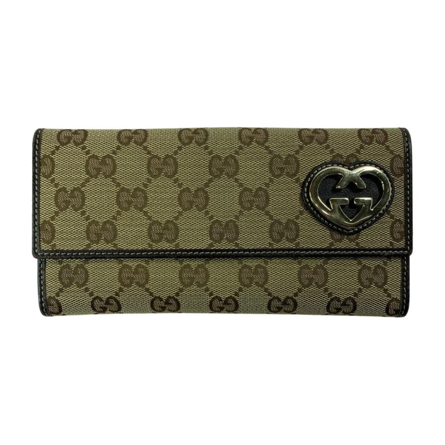 GUCCI（グッチ） LOVELY GGキャンバス キャンバス×レザー 245723 長 