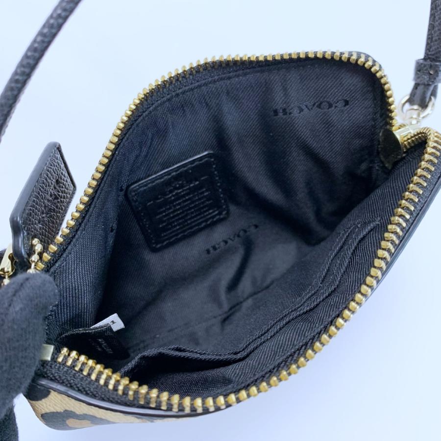 COACH（コーチ） レオパード柄 アクセサリーポーチ レザー 64194