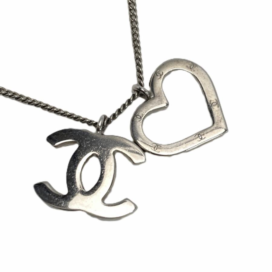 CHANEL（シャネル） ココマーク ハート ネックレス 04P シルバー 箱有