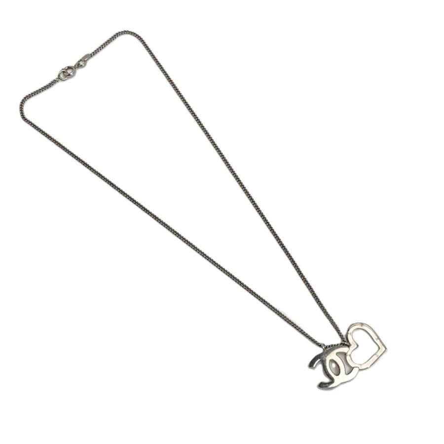 CHANEL（シャネル） ココマーク ハート ネックレス 04P シルバー 箱有 