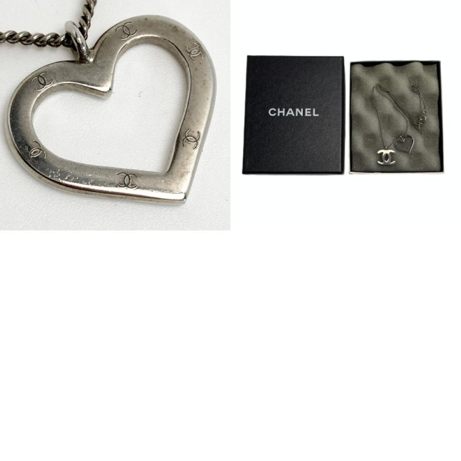CHANEL（シャネル） ココマーク ハート ネックレス 04P シルバー 箱有