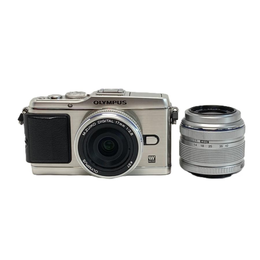 OLYMPUS オリンパス PEN  E-P3 シルバー ツインレンズキット ミラーレス一眼カメラ 取説・充電器付き OLYMPUS オリンパス PEN E-P3 シルバー ツインレンズキット ミラーレス