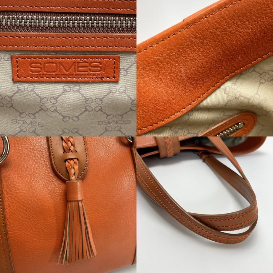 Somes Saddle ソメスサドル トートバッグ 編み込み タッセル ブラウン