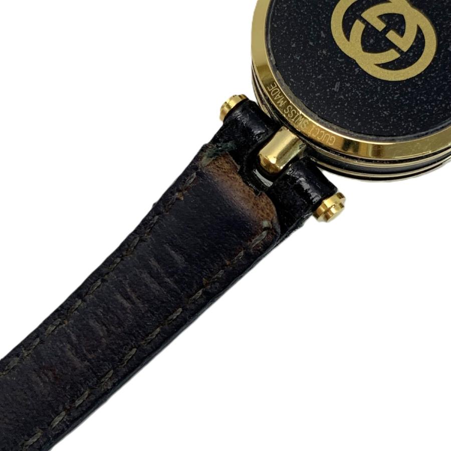 19 GUCCI グッチ 2040L ブラック ゴールド 稼働品 美品 GUCCI（グッチ） シェリーライン 2040L ゴールド 腕時計 クォーツ