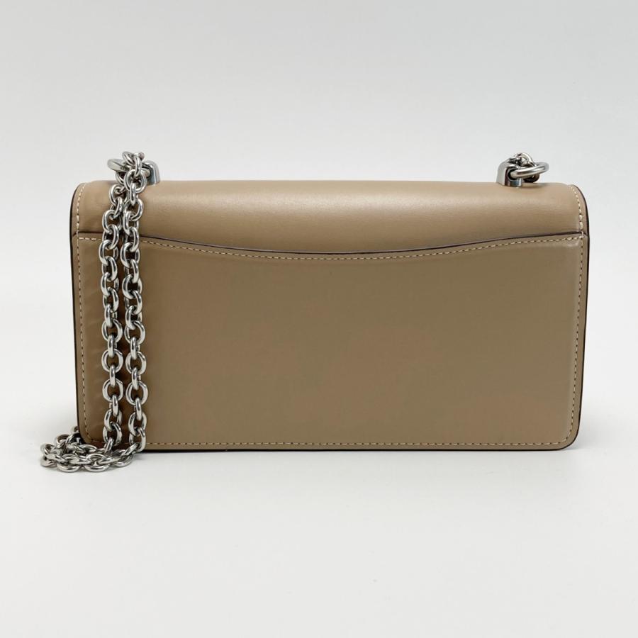 COACH ショルダーバッグ ELIZA レザー フラップ クロスボディチェーン