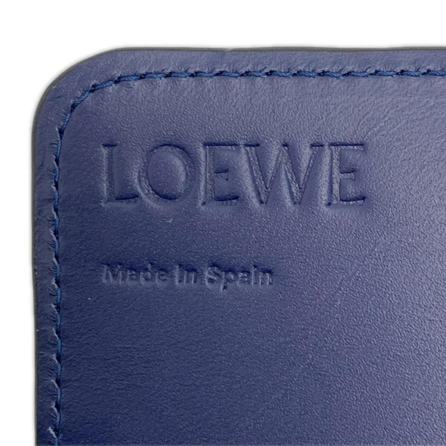 LOEWE（ロエベ） リピートアナグラム 長財布 ネイビー レザー