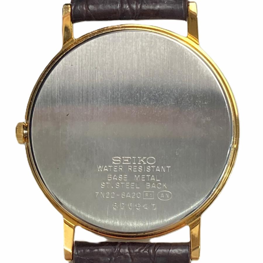 SEIKO（セイコー） ローマン デイト 7N22-8A20 アイボリー クォーツ