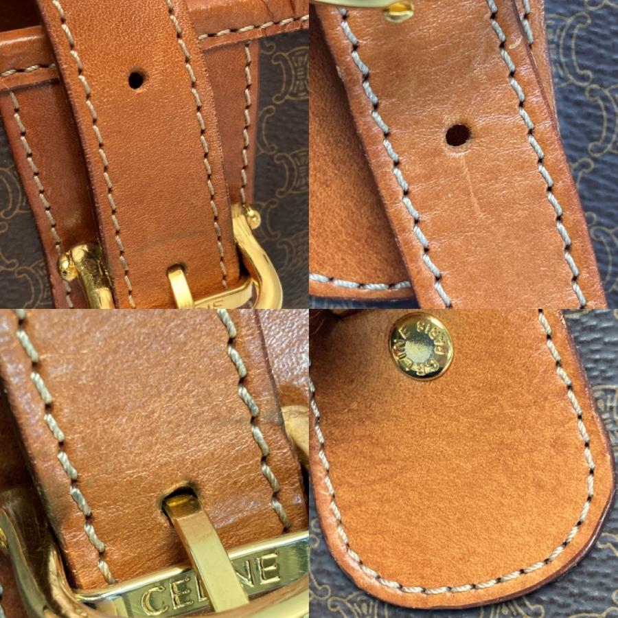 CELINE（セリーヌ） マカダム柄 トートバッグ M95 ブラウン PVC×レザー
