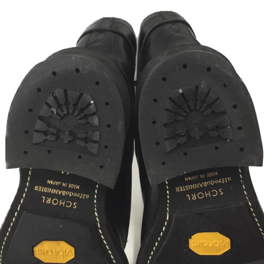 アルフレッドバニスター×ショール レザーブーツ ブラック △△ SCHORL × alfredo BANNISTER アルフレッドバニスター