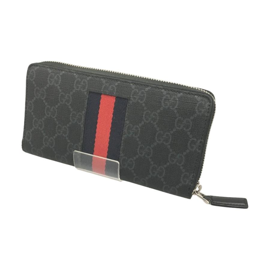 △△ GUCCI グッチ GG柄 PVC GGストリーム ラウンドジップ長財布