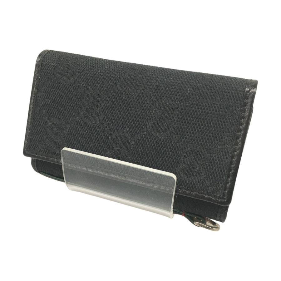 【美品】GUCCI GGキャンバスキーケース GUCCI（グッチ） △△ GGキャンバス キーケース 6連 131928 ブラック
