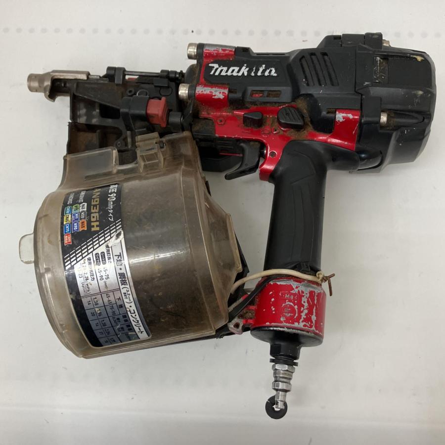 △△ MAKITA マキタ 90mm 高圧 エア釘打 AN936H レッド やや傷や汚れ 
