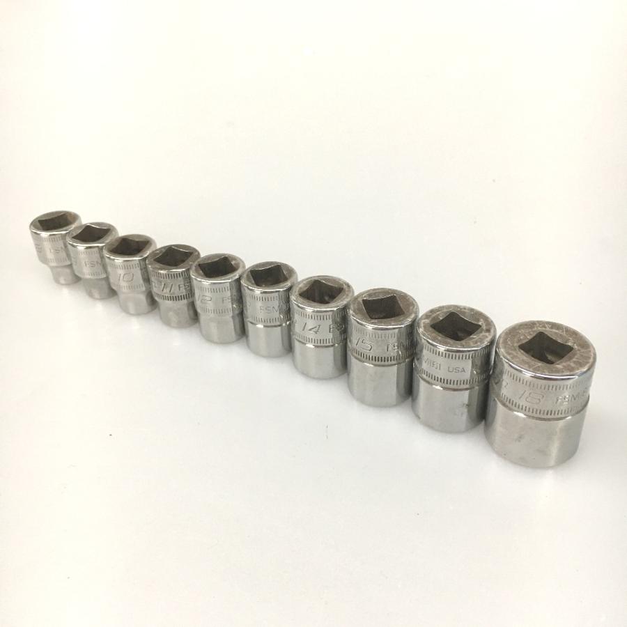 △△ Snap-on スナップオン 3/8ショートソケット 10個セット △△ Snap-on スナップオン 3/8ショートソケット 10個セット