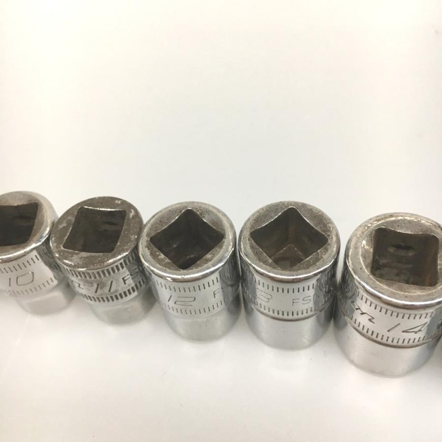 △△ Snap-on スナップオン 3/8ショートソケット 10個セット △△ Snap-on スナップオン 3/8ショートソケット 10個セット