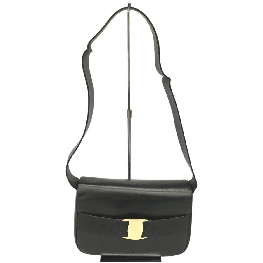 △△ Salvatore Ferragamo ヴァラリボン レザーワンショルダーバッグ