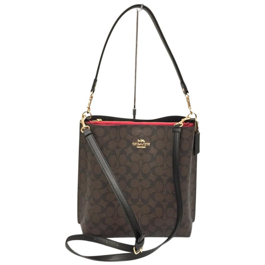 COACH △△ コーチ PVCコーティングキャンバス×レザー シグネチャー  