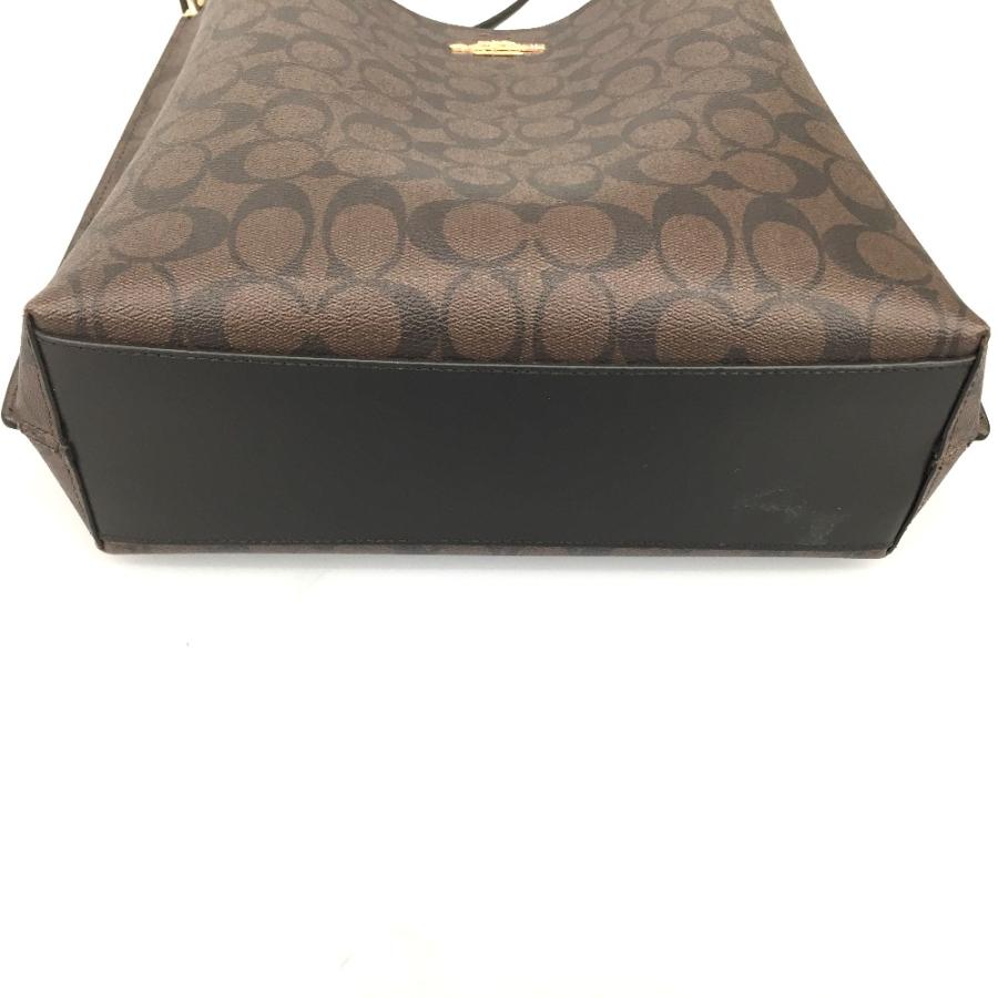 △△COACH コーチ PVCコーティングキャンバス×レザー シグネチャー 2wayショルダーバッグ CA561 ブラウン COACH（コーチ） △△ PVCコーティングキャンバス×レザー シグネチャー