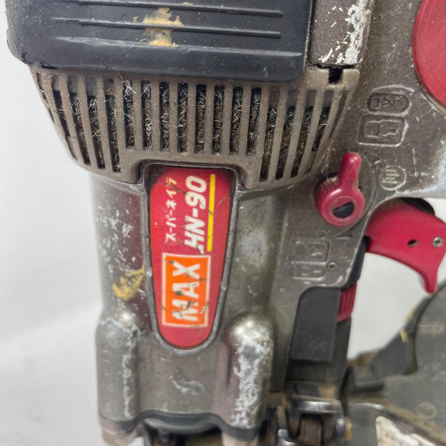 MAX マックス エア釘打ち HN-90 レッド ケース付 高圧 90mm 傷や汚れ