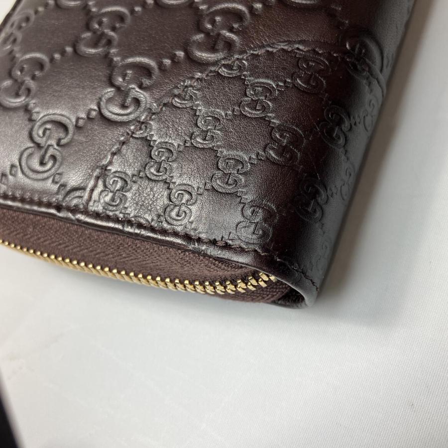 GUCCI（グッチ） △△ グッチシマ ラウンドファスナー長財布 レザー