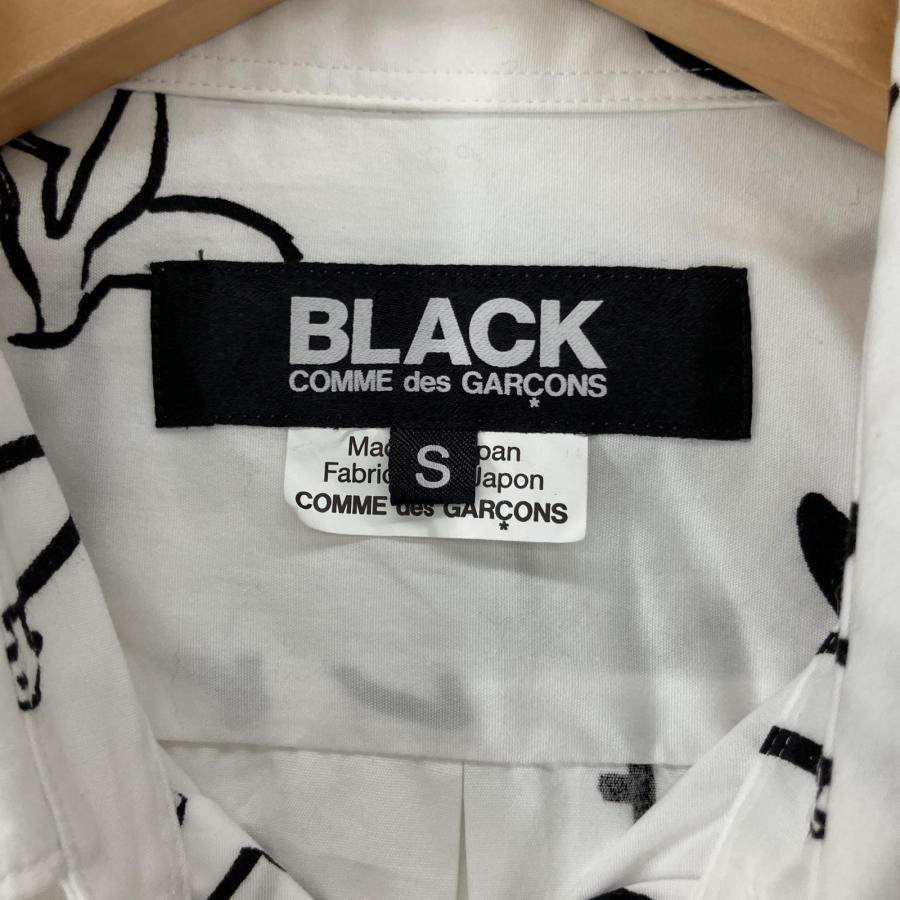 △△BLACK COMME des GARCONS  AD 2024 鳥柄 シャツ S N-B012 ホワイト △△ BLACK COMME des GARCONS AD 2024 鳥柄 シャツ S N-B012 ホワイト