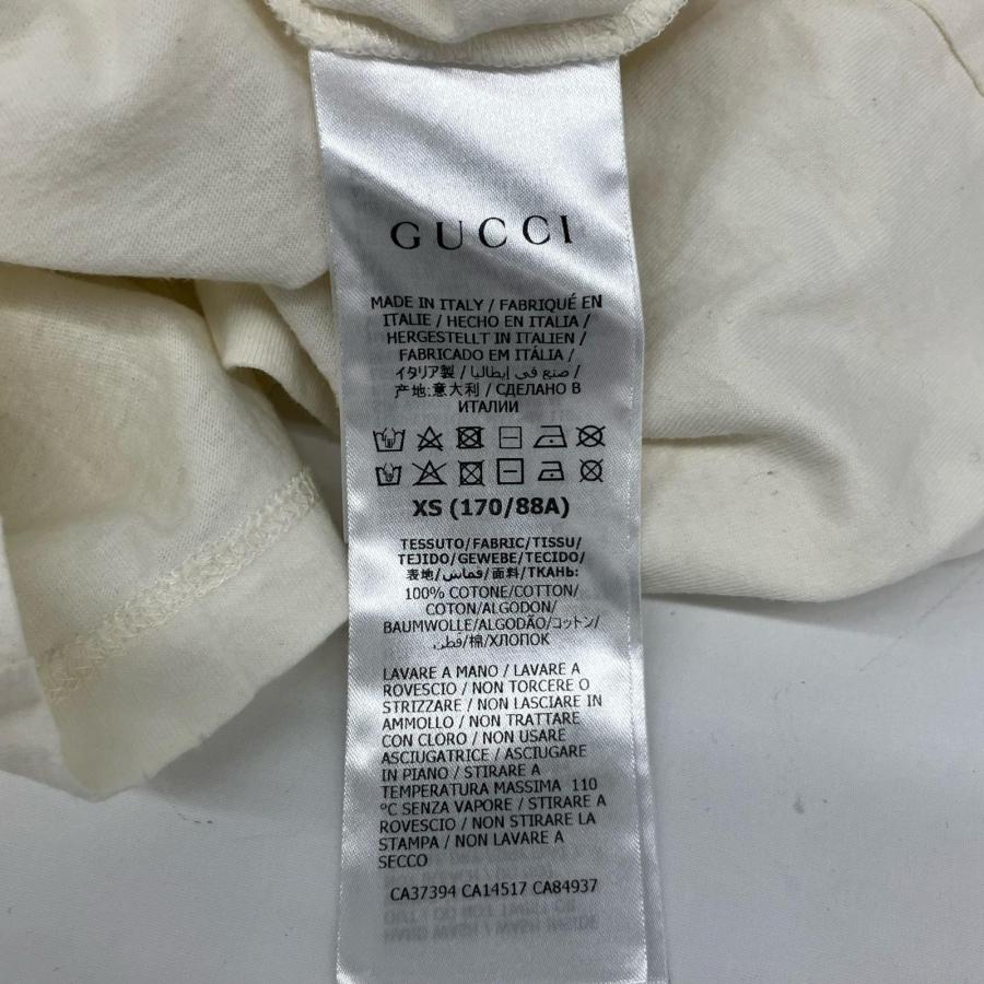 GUCCI（グッチ） △△ ダメージ加工 虎 Tシャツ XS ホワイト やや傷や