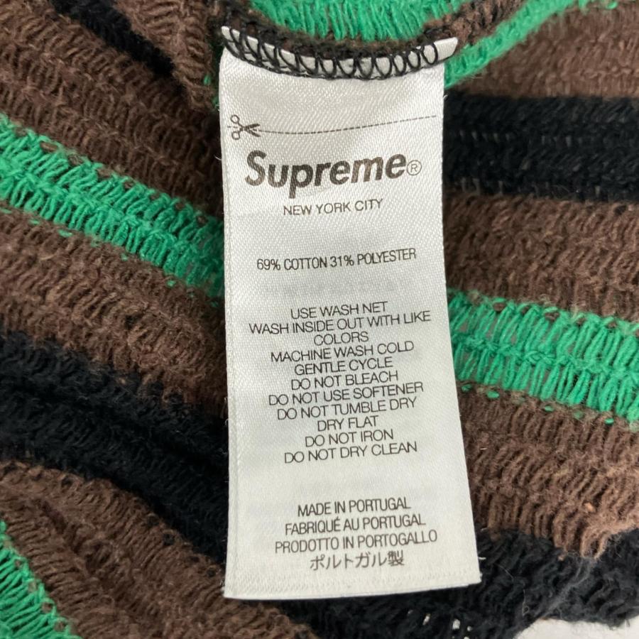 Supreme（シュプリーム） △△ 2022SS open knit stripe zip polo L