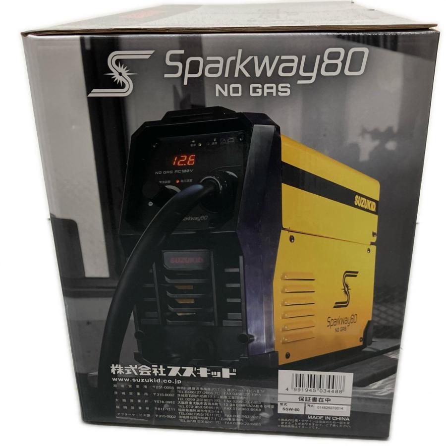 SUZUKID 100Vインバータ半自動溶接機 SSW-80 イエロー 未使用に近い 
