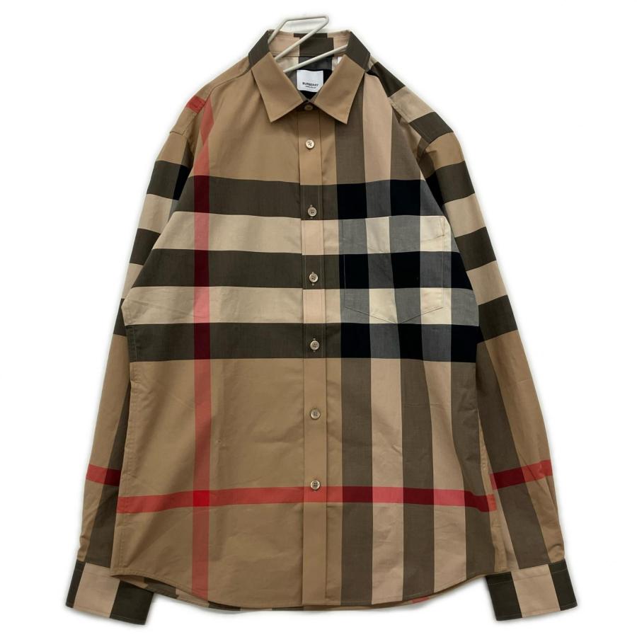 BURBERRY LONDON バーバリーロンドン 長袖シャツ メガチェック M ブラウン BURBERRY LONDON バーバリーロンドン 長袖シャツ メガチェック M