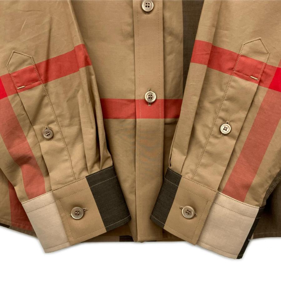 BURBERRY LONDON バーバリーロンドン 長袖シャツ メガチェック M ブラウン BURBERRY LONDON バーバリーロンドン 長袖シャツ メガチェック M