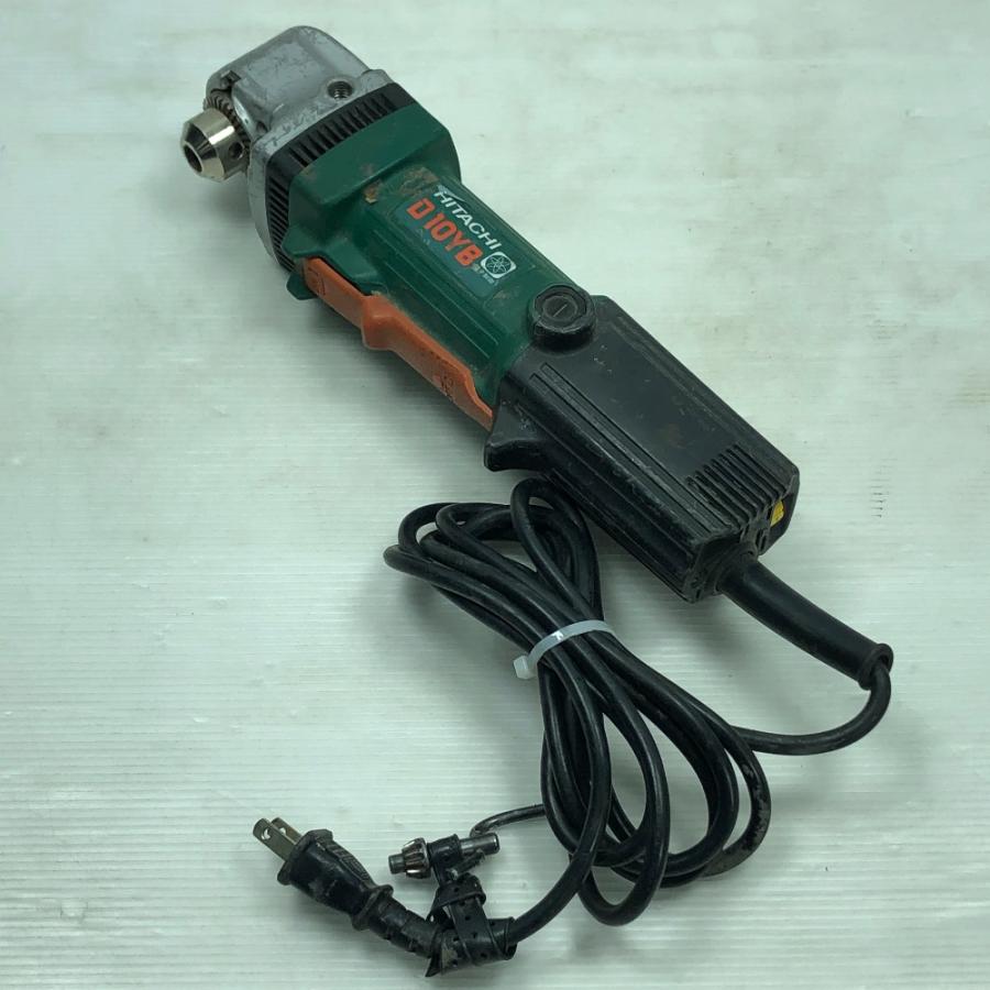 △△HITACHI 日立 電動工具 電動ドリル コード式 100v D10YB グリーン ◇◇ HITACHI 日立 電動工具 コーナードリル D10YB グリーン 傷や汚れ