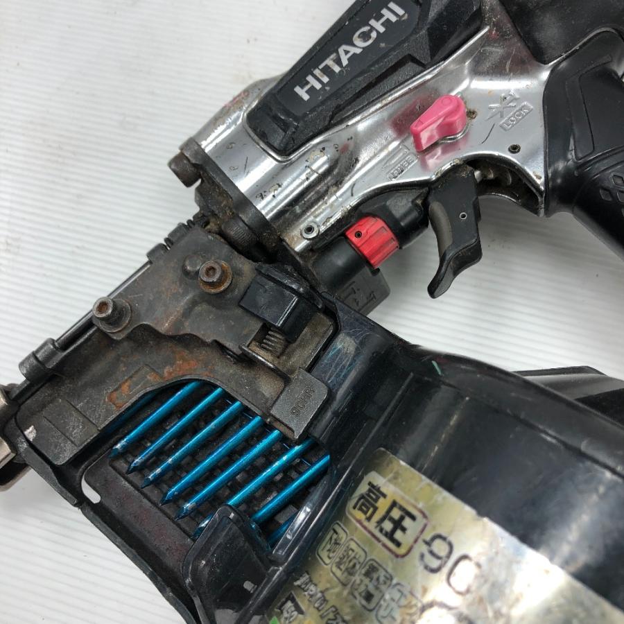 ◇◇ HITACHI 日立 工具 エアツール エア釘打ち NV90HR シルバー 傷や  