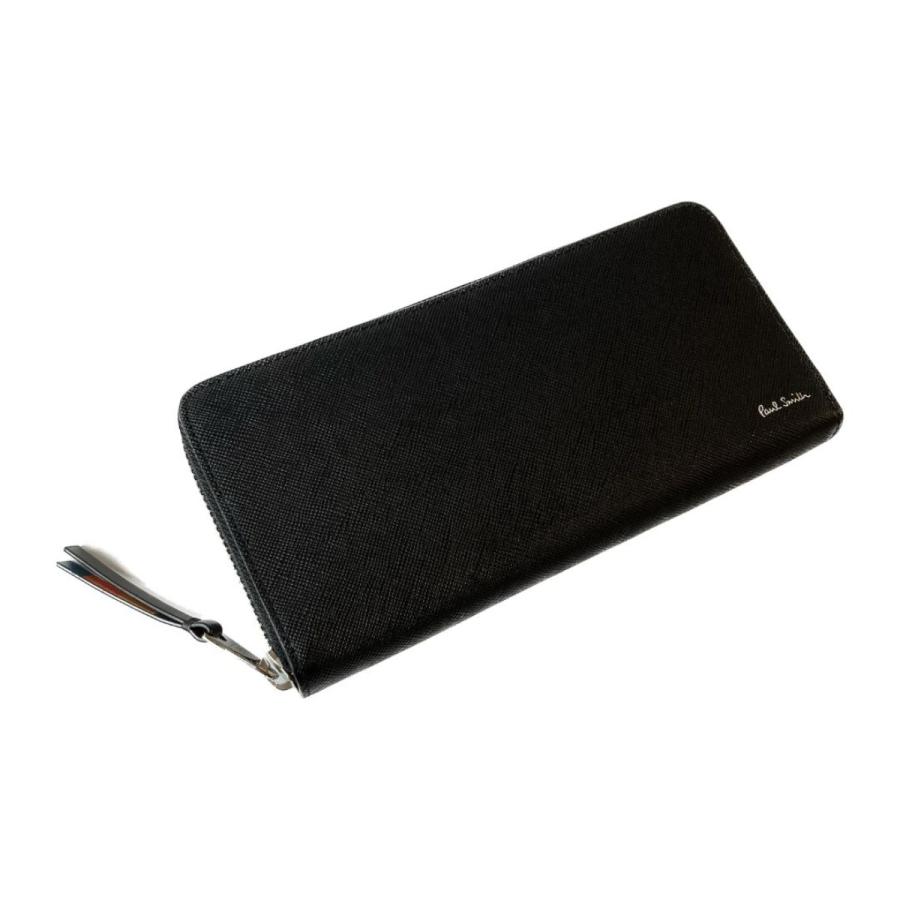 ★新品未使用★ポールスミス　長財布　ブライトストライププラー　ブラック ブライトストライププラー 長財布 / 813019 P917（財布）｜Paul