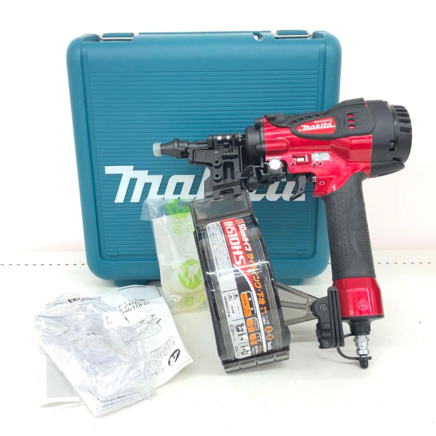 ДД【未使用品】MAKITA マキタ エア釘打ち 高圧 50ｍｍ ケース付 AN510HS 未使用に近い ДД MAKITA マキタ エア釘打ち 高圧 50mm ケース付 未使用 AN510HS 未