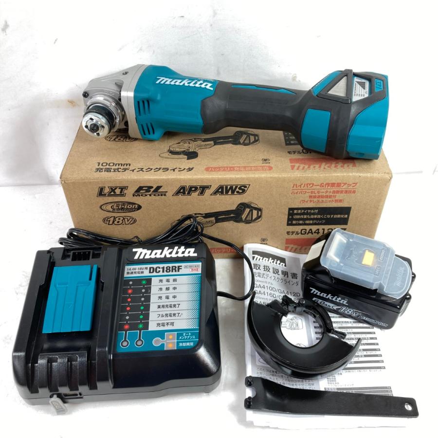 MAKITA マキタ 18V 100mm 充電式ディスクグラインダ (バッテリ1 MAKITA マキタ 18V 100mm 充電式ディスクグラインダ (バッテリ1