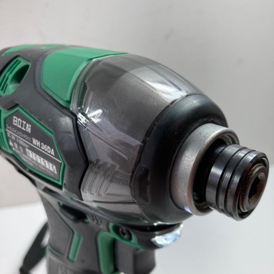 HiKOKI ハイコーキ 36V コードレスインパクトドライバ (バッテリ2個・充電器・ケース付） WH36DA グリーン 【全体的】 目立った傷や汚れなし