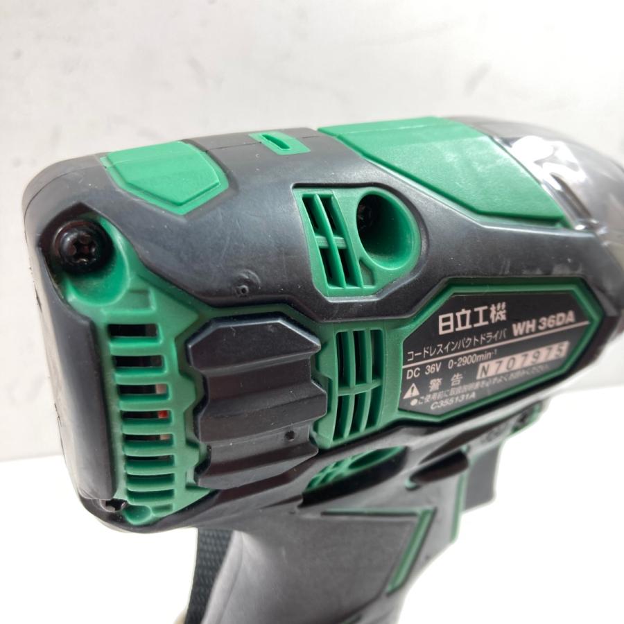 HiKOKI ハイコーキ 36V コードレスインパクトドライバ (バッテリ2個・充電器・ケース付） WH36DA グリーン 【全体的】 目立った傷や汚れなし