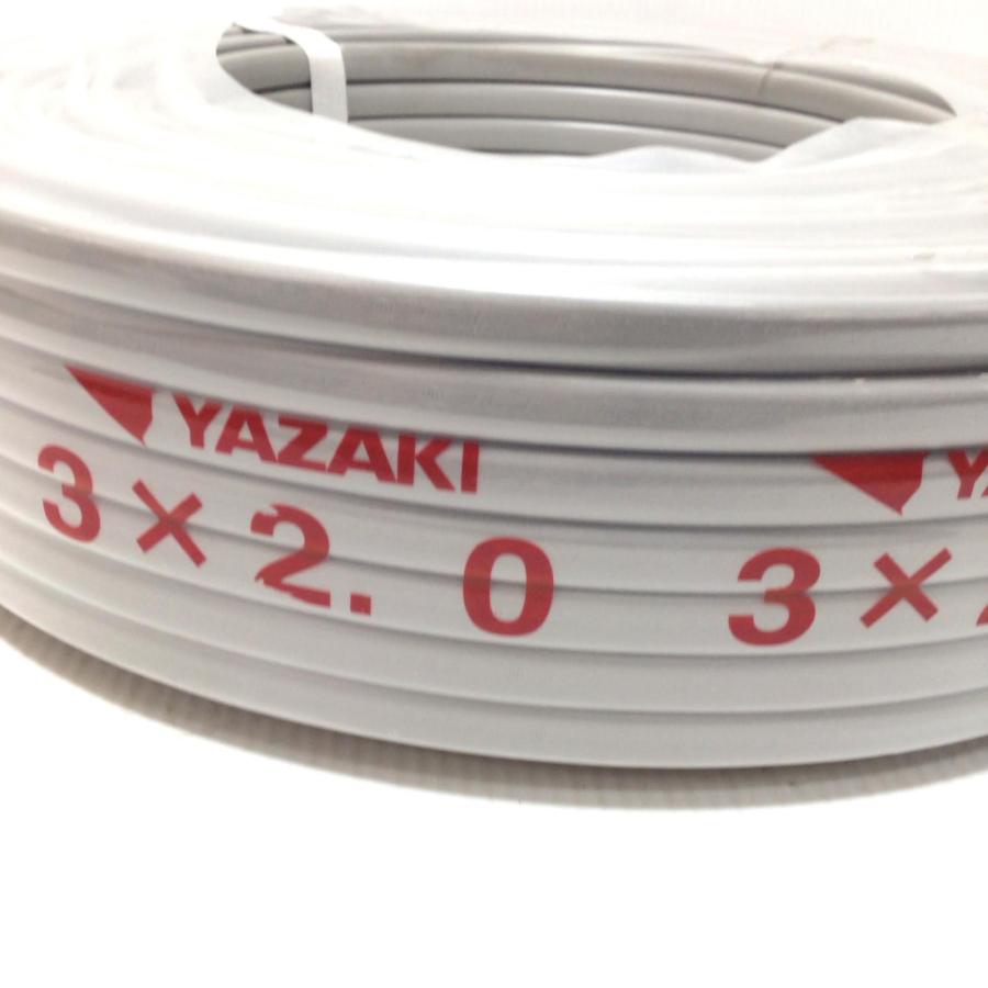 【中古】【店頭引取限定】電材　VVFｹｰﾌﾞﾙ YAZAKI 未使用品(S) 3芯_2.0mm×100m　10巻セット　198,000円 ΘΘ YAZAKI VVFケーブル 未使用品(S) 3芯 2.0mm×100m 2025年6月(令和7年